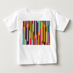Camiseta Para Bebê Grandes tiras Coloridas