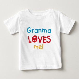 Camiseta Para Bebê Granma ama-me t-shirt e presentes