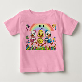 Camiseta Para Bebê "Grasnando no jardim de infância!" – Design de Pat
