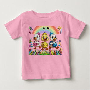 Camiseta Para Bebê "Grasnando no jardim de infância!" – Design de Pat