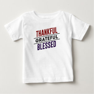 Camiseta Para Bebê Grato grato abençoado