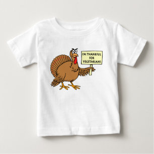 Camiseta Para Bebê Grato para vegetarianos