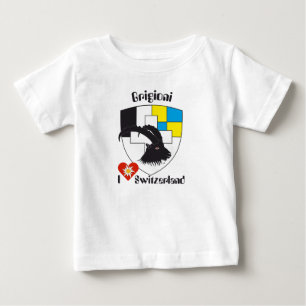 Camiseta Para Bebê Graubünden Grigioni Grischun Suíça Suisse Svizr