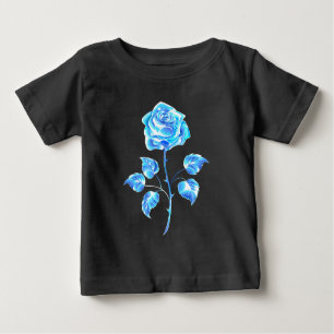 Camiseta Para Bebê Gravação de Rosa Azul