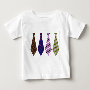 Camiseta Para Bebê Gravatas Dia dos Pais Mod Estilosas Elegantes