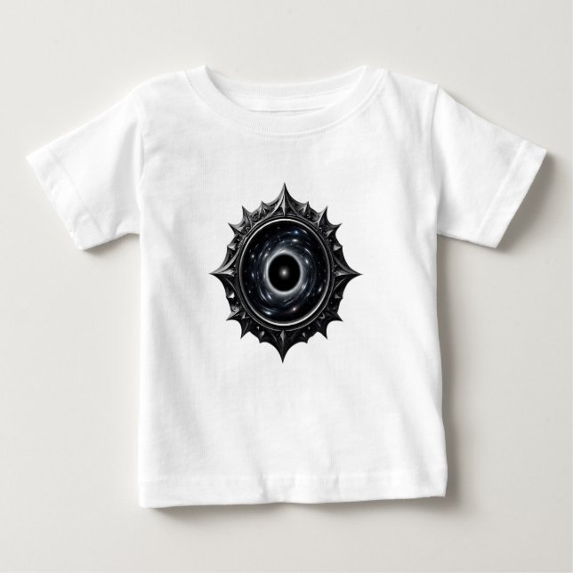 Camiseta Para Bebê Gravity Warp Black Hole Emblem T-Shirt (Frente)
