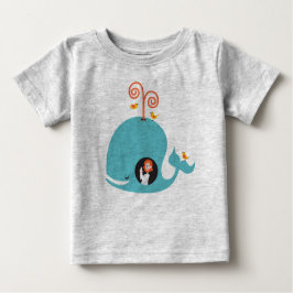 Camiseta Para Bebê Gray Kids Shirt Bible Story Jonah And The Whale