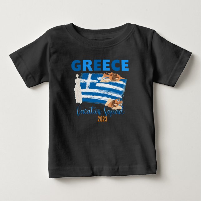 Camiseta Para Bebê Grécia Grega Vacinação Grega Correspondência do Gr (Frente)