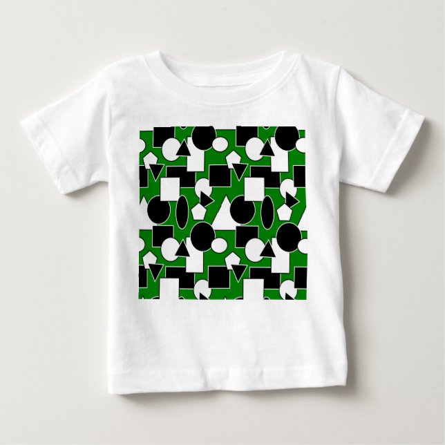 Camiseta Para Bebê Green Bauhaus Collage (Frente)