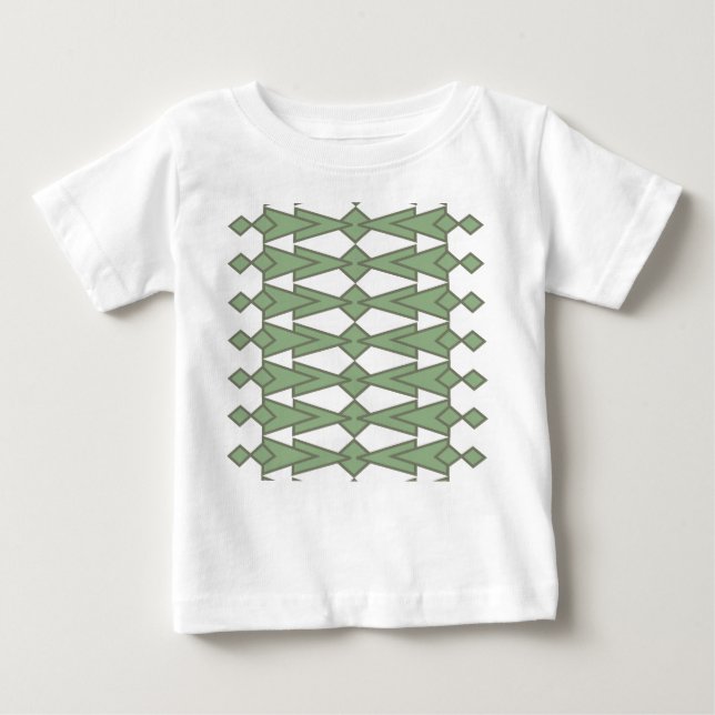 Camiseta Para Bebê Green Bowties (Frente)