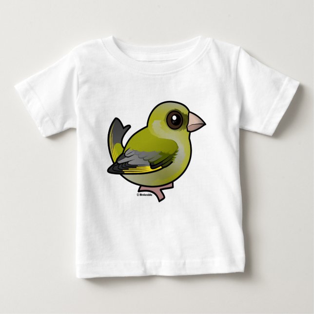 Camiseta Para Bebê Greenfinch Europeu (Frente)
