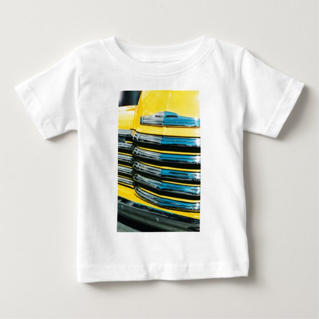 Camiseta Para Bebê Grill Amarelo (Frente)