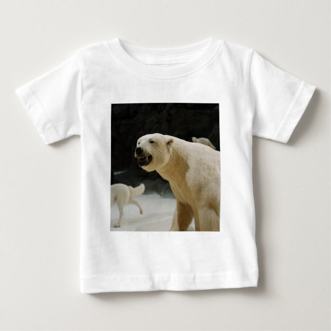 Camiseta Para Bebê Grin do Urso Polar (Frente)