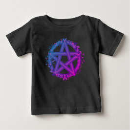 Camiseta Para Bebê Grinalda Pentáculo Brilhante