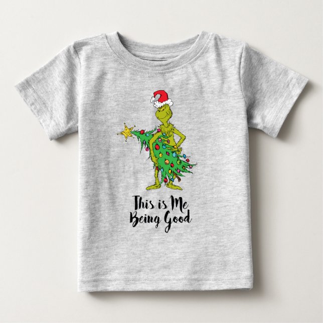 Camiseta Para Bebê Grinch Clássico | Malvado (Frente)