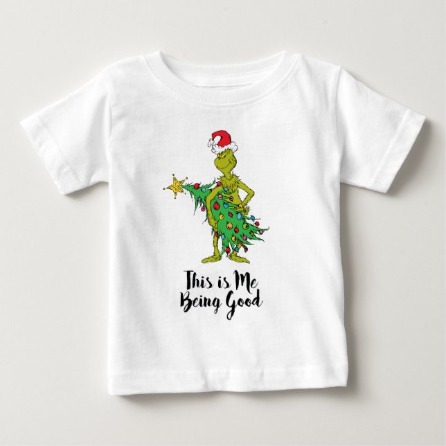 Camiseta Para Bebê Grinch Clássico | Malvado (Frente)