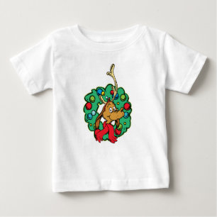 Camiseta Para Bebê Grinch Coroa de Natal Max