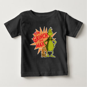 Camiseta Para Bebê Grinch Grinch & Max Starburst