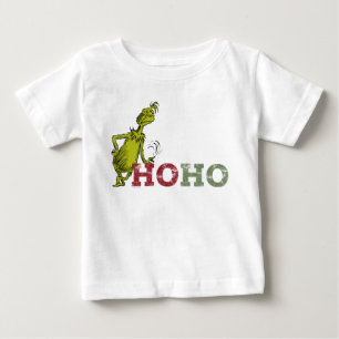 Camiseta Para Bebê Grinch Ho Ho Ho