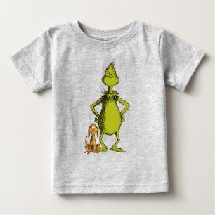 Camiseta Para Bebê Grinch Max & Posição do Grinch