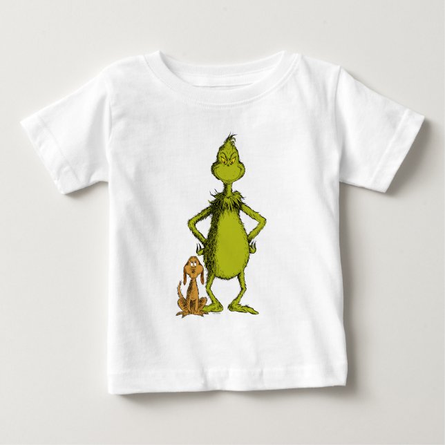 Camiseta Para Bebê Grinch | Max & Posição Grinch (Frente)