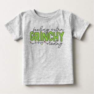 Camiseta Para Bebê Grinch Me Sentindo Extra Grinchy Hoje 2