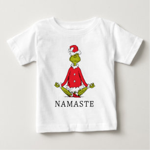 Camiseta Para Bebê Grinch Namaste Papai Noel