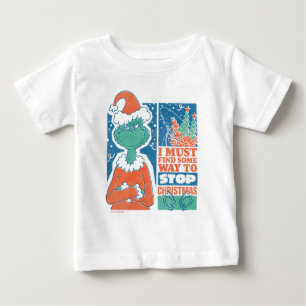 Camiseta Para Bebê Grinch   Parar o Natal Gráfico Vintage