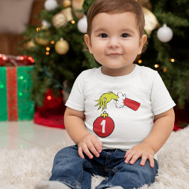 Camiseta Para Bebê Grinch | Primeiro Aniversário