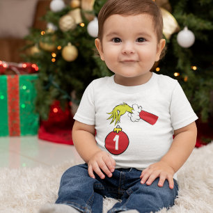 Camiseta Para Bebê Grinch   Primeiro Aniversário