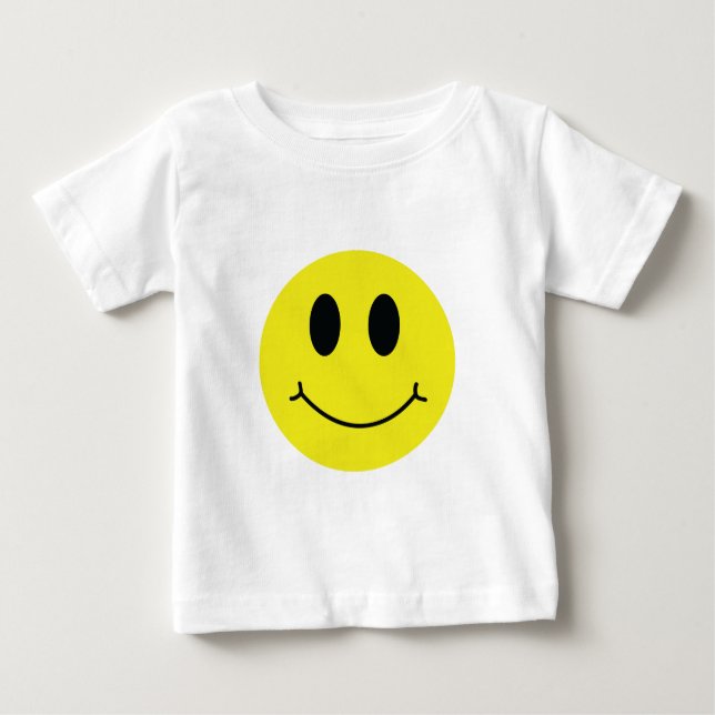 Camiseta Para Bebê Grinning Face Classic (Frente)