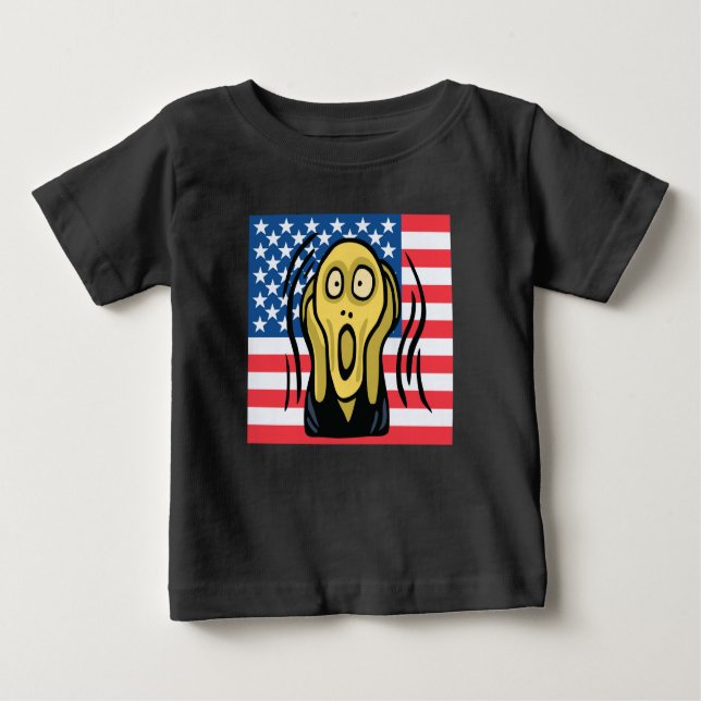 Camiseta Para Bebê Gritar americano (Frente)