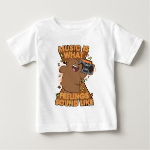 Camiseta Para Bebê Grizz - Música é como soam os sentimentos