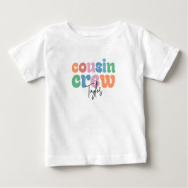 Camiseta Para Bebê Groovy Cousin Crew Personalized