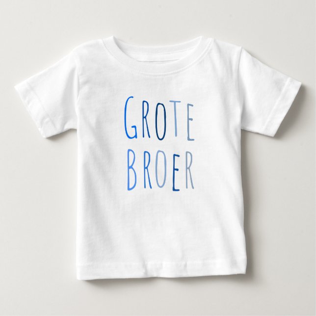 Camiseta Para Bebê grote broer (Frente)