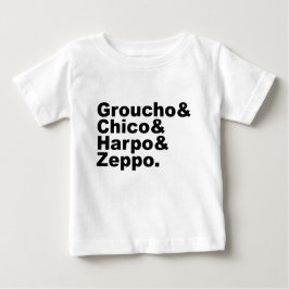 Camiseta Para Bebê Groucho & Chico & Harpo & Zeppo