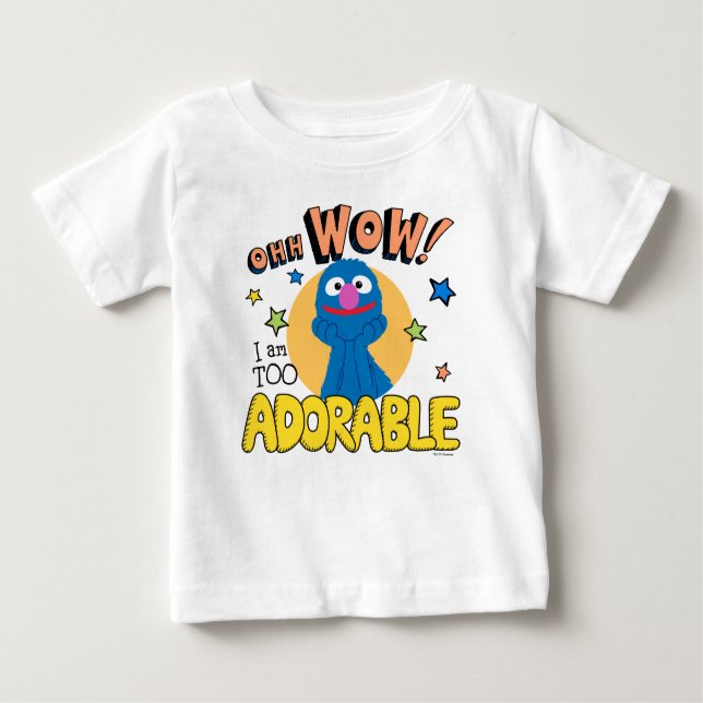 Camiseta Para Bebê Grover | Sou Muito Adorável (Frente)