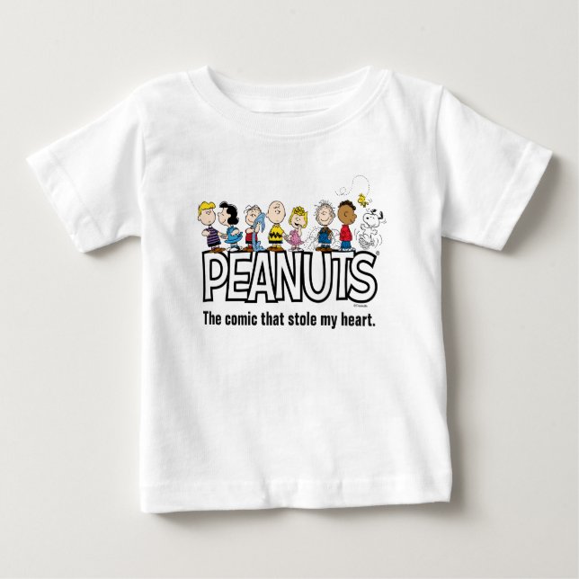Camiseta Para Bebê Grupo de Gangue de Amendoins (Frente)