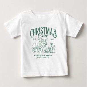 Camiseta Para Bebê Grupo Familiar de Combinação de Tripulação de Nata