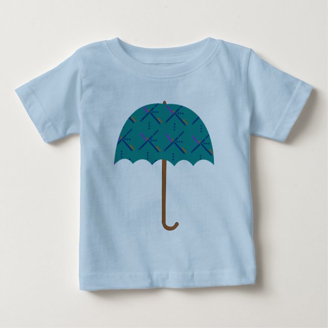 Camiseta Para Bebê Guarda-chuva do tapete do aeroporto de PDX (Frente)