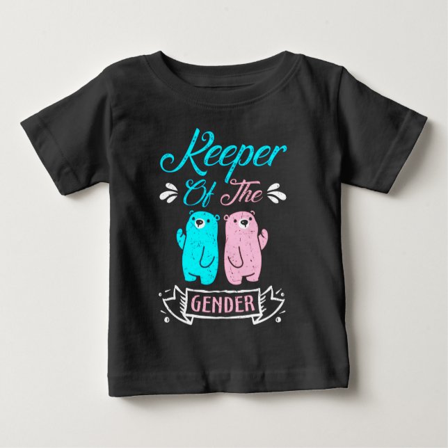 Camiseta Para Bebê Guardião do Sexo Rosa e do Urso Azul (Frente)