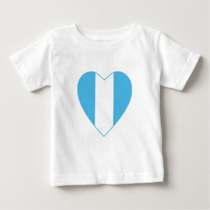 Camiseta Para Bebê Guatemala Flag Heart Shirt