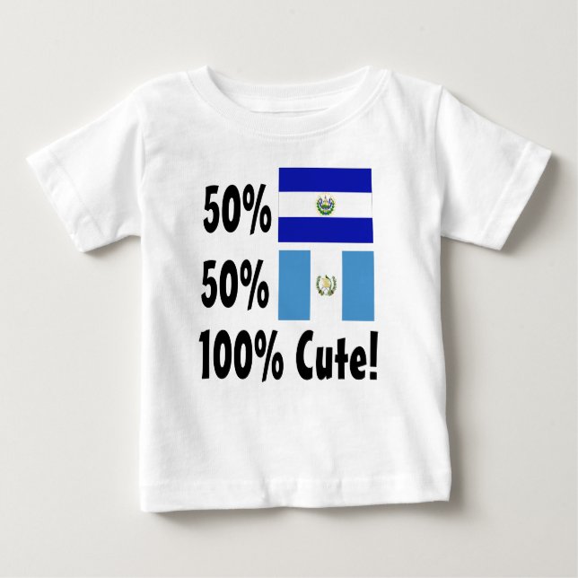 Camiseta Para Bebê Guatemalan 100% de 50% Salvadorenho 50% bonito (Frente)