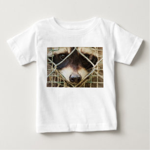 Camiseta Para Bebê guaxinim na blusa com babado de criança