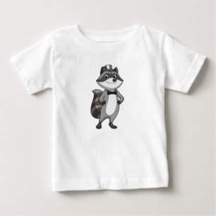 Camiseta Para Bebê Guaxinim noivo com gravata