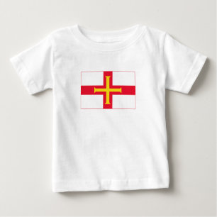 Camiseta Para Bebê Guernsey Flag