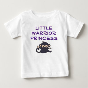 Camiseta Para Bebê Guerreira Princesa Engraçada Cartoon Ninja Monkey