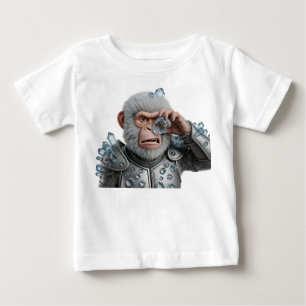 Camiseta Para Bebê Guerreiro Fantástico de Macaco Blindado Inspeciona