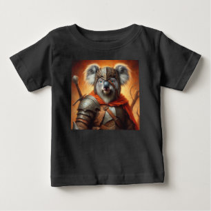 Camiseta Para Bebê Guerreiro Koala Fantasy