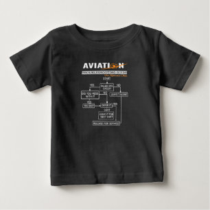 Camiseta Para Bebê Guia de detecção de problemas de aviação do pi